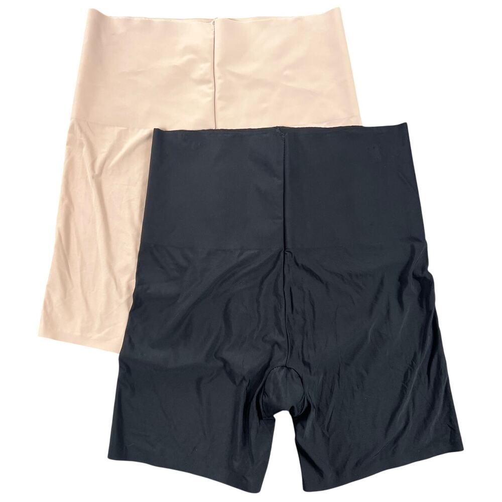 NWOT Skinnygirl Shapewear Shorts Set Nude & Black High Waist Smoothing Shaper  L